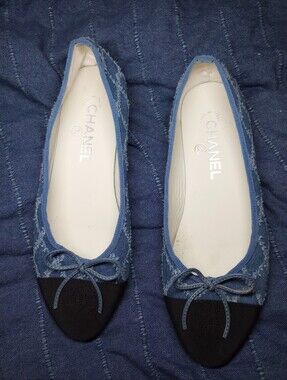 Chanel Denim Ballet Flats